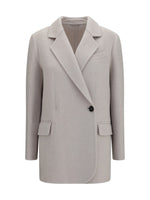 Grey Notched Lapel Blazer 1