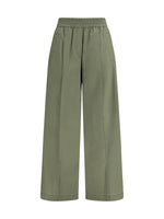 Green Relaxed Elasticated Pants 1