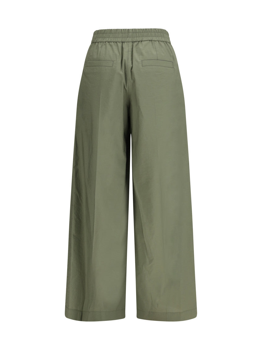 Green Relaxed Elasticated Pants 2