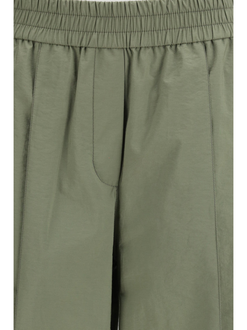 Green Relaxed Elasticated Pants 3