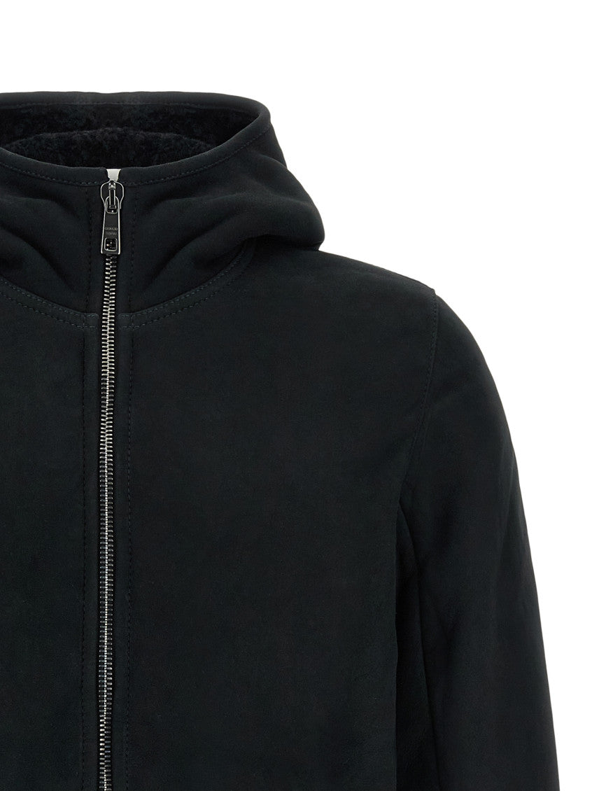 Black Regular Solid Hoodie 3