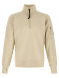 Beige Mock Collar Sweatshirt 1