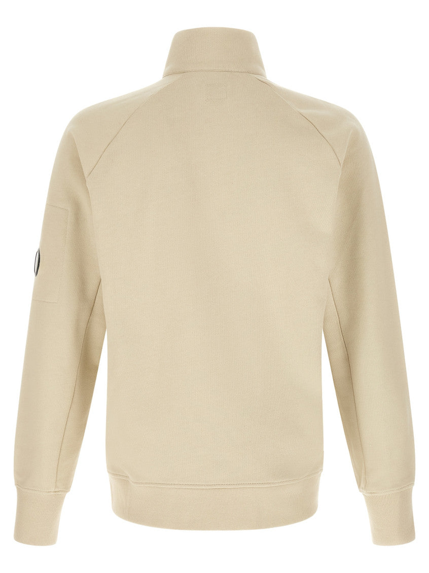 Beige Mock Collar Sweatshirt 2