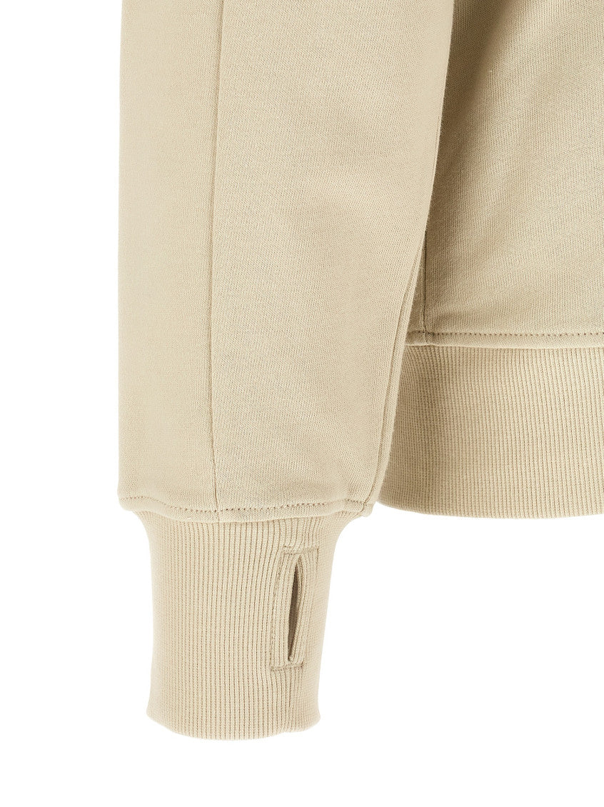 Beige Mock Collar Sweatshirt 4