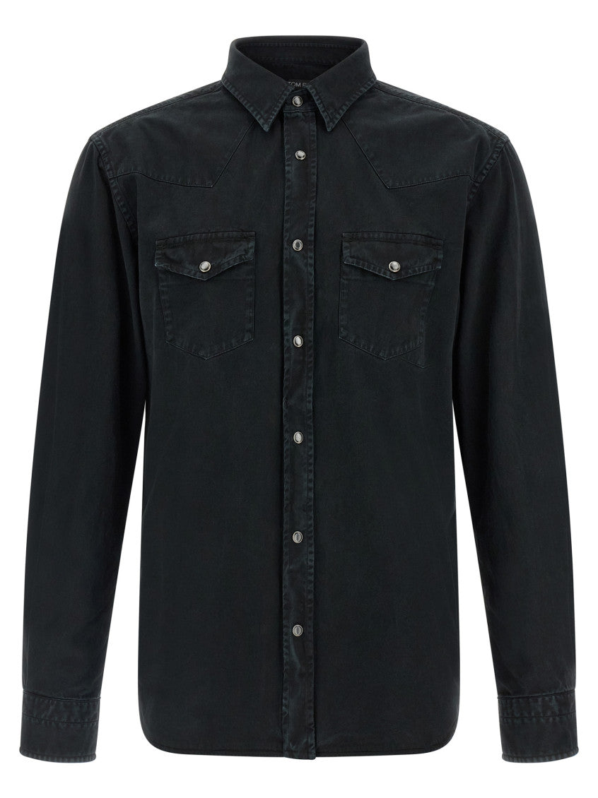 Black Regular Solid Shirt 1