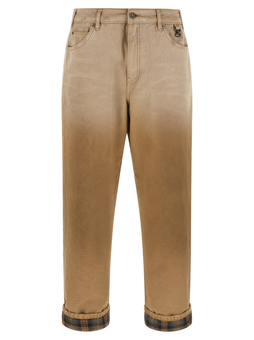 Beige Mid Rise Jeans 1