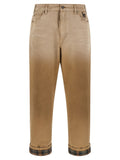 Beige Mid Rise Jeans 1