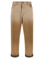 Beige Mid Rise Jeans 1