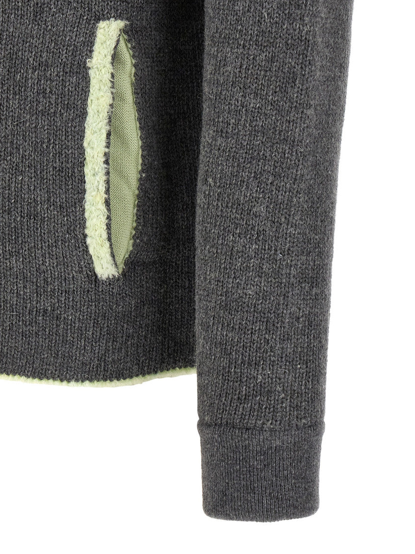 Grey Knitted Relaxed Hoodie 4