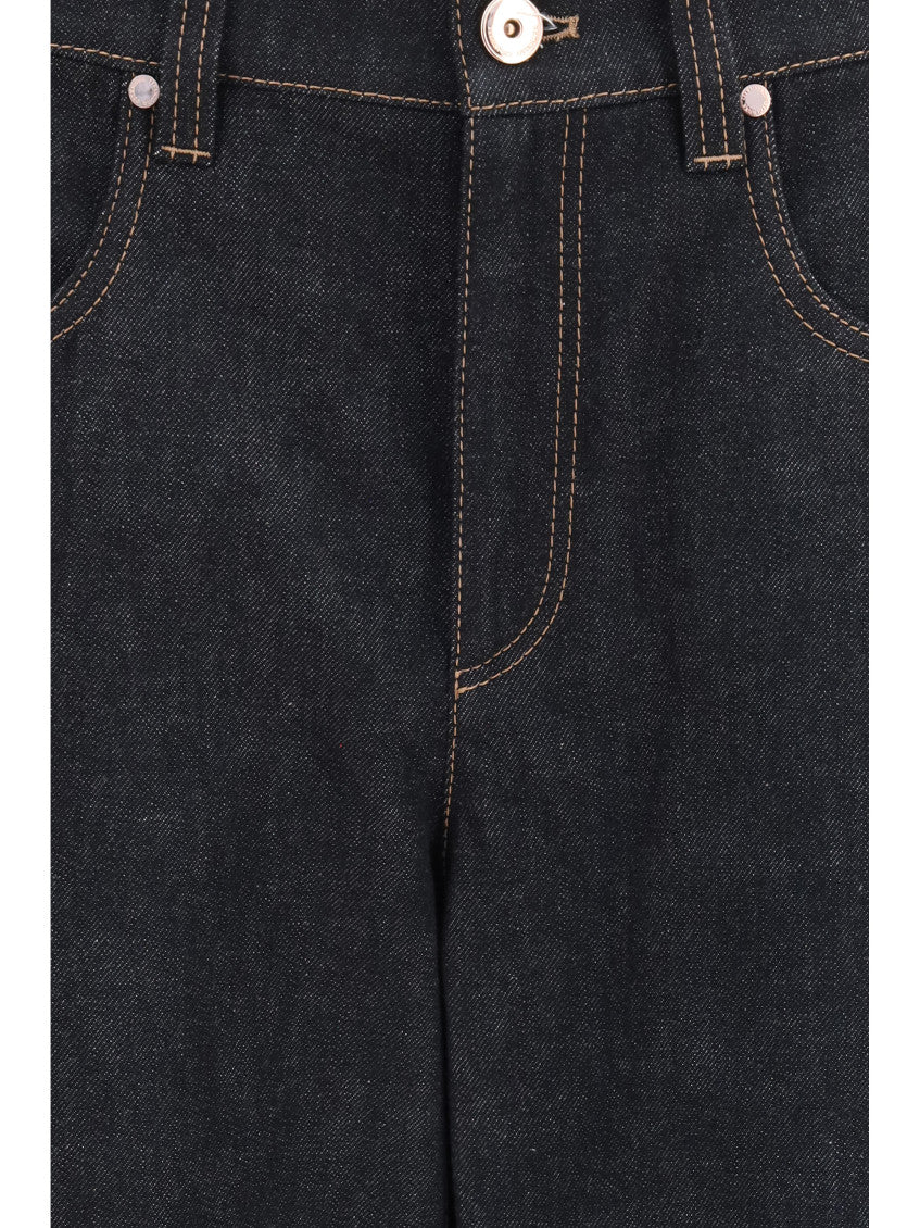Blue Straight High Rise Jeans 3