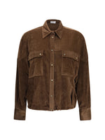 Brown Oversized Textured Shirt 1