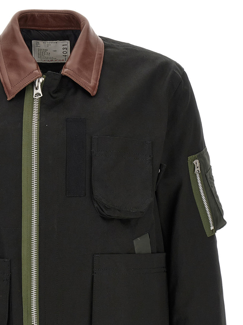 Black Relaxed Bomber Jacket 3