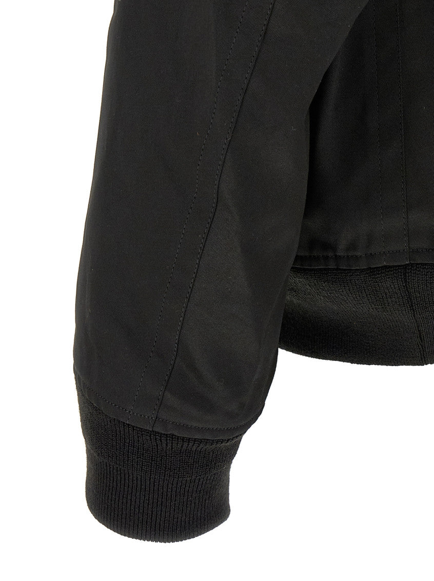 Black Relaxed Bomber Jacket 4