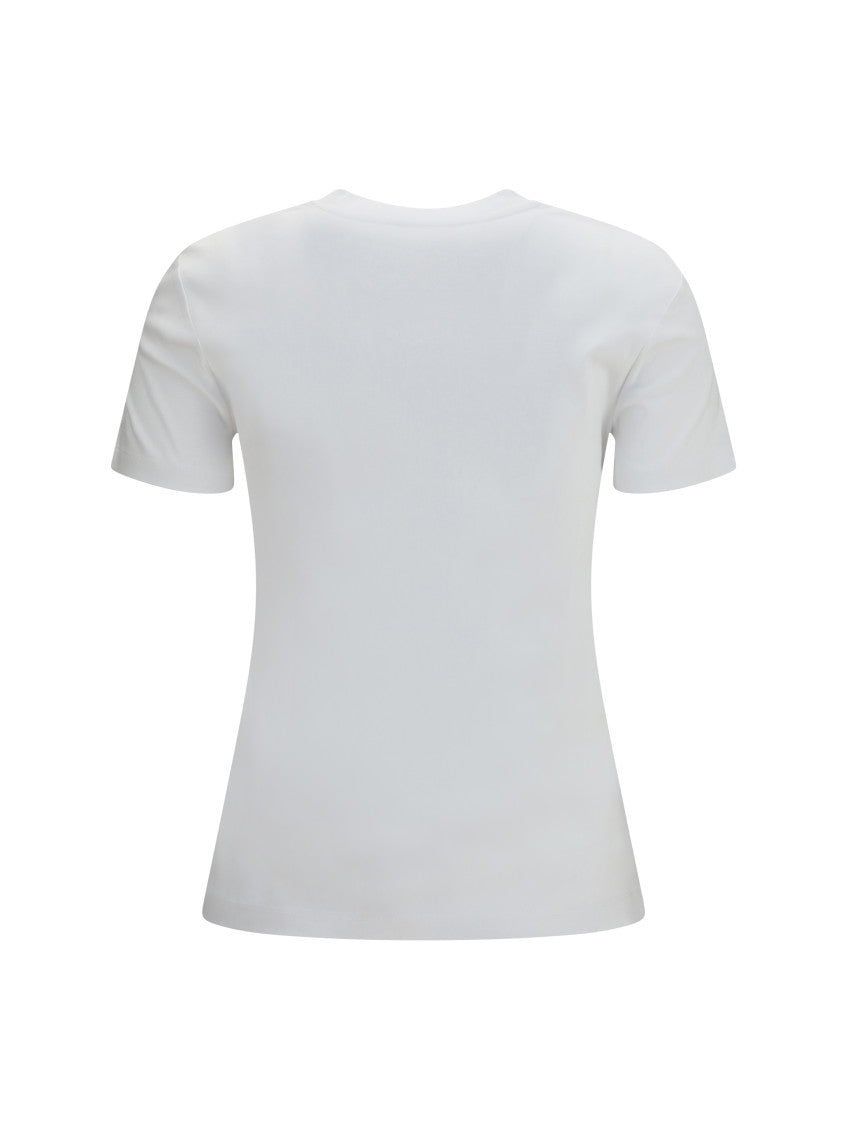 White Solid Crew Neck T-Shirt 2