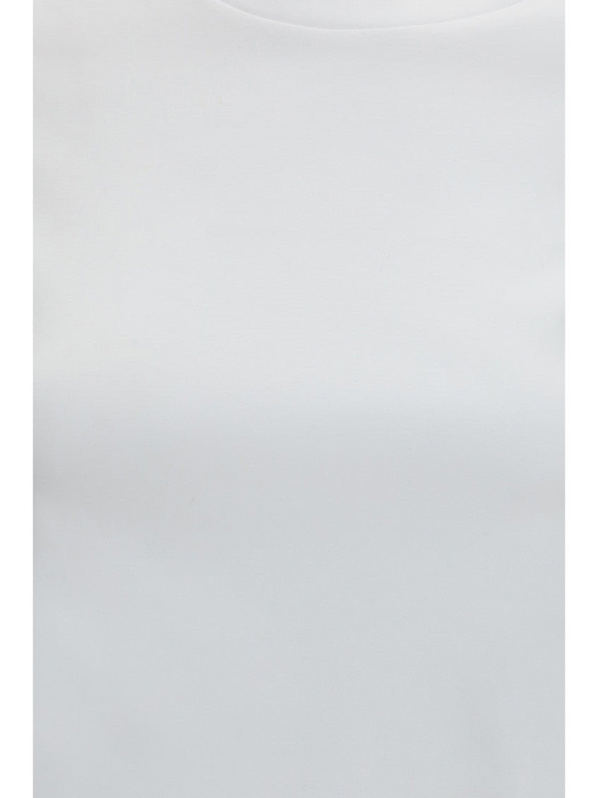 White Solid Crew Neck T-Shirt 3