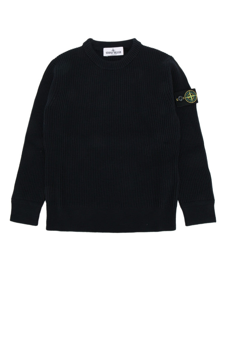 Kids Navy Blue Logo Sweatshirt 1