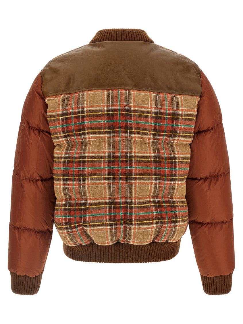 Brown Plaid Bomber Jacket 2