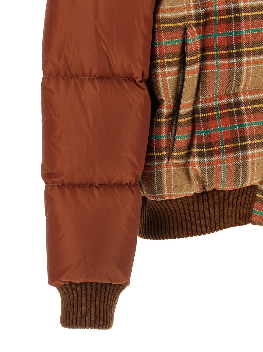 Brown Plaid Bomber Jacket 4