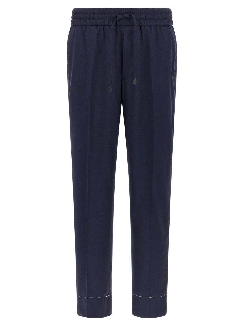 Navy Blue Drawstring Pants 1