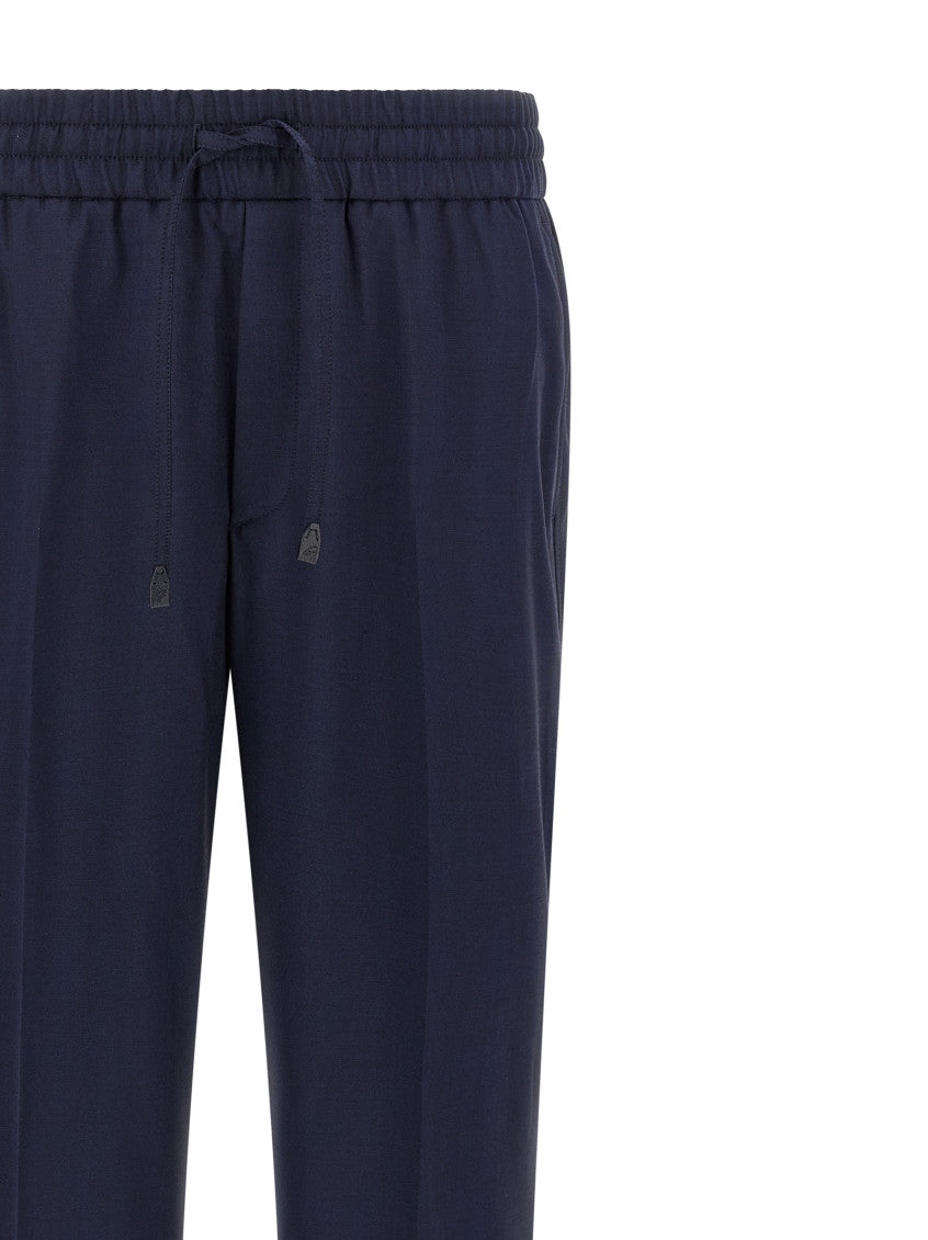 Navy Blue Drawstring Pants 3