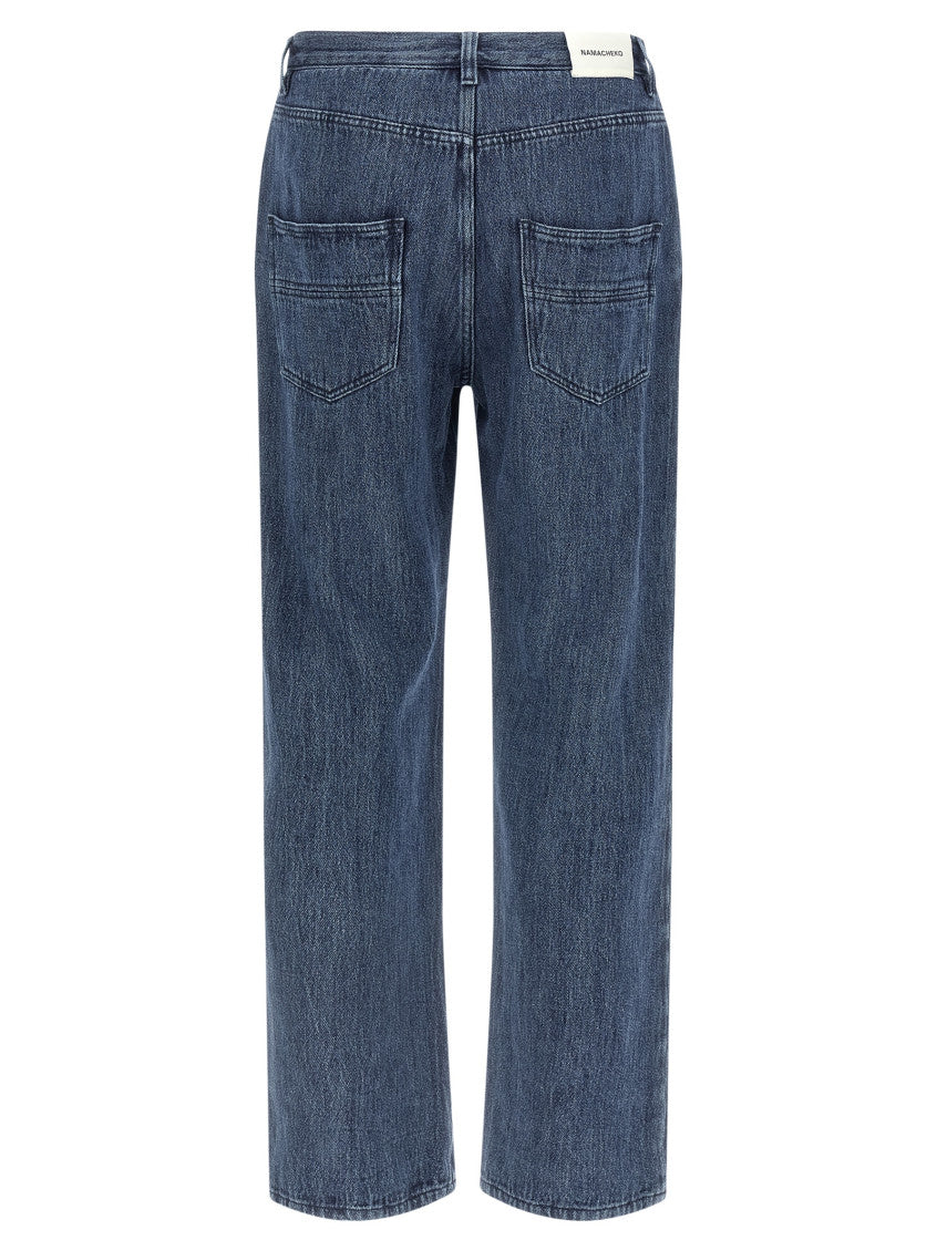 Blue Mid Rise Jeans 2