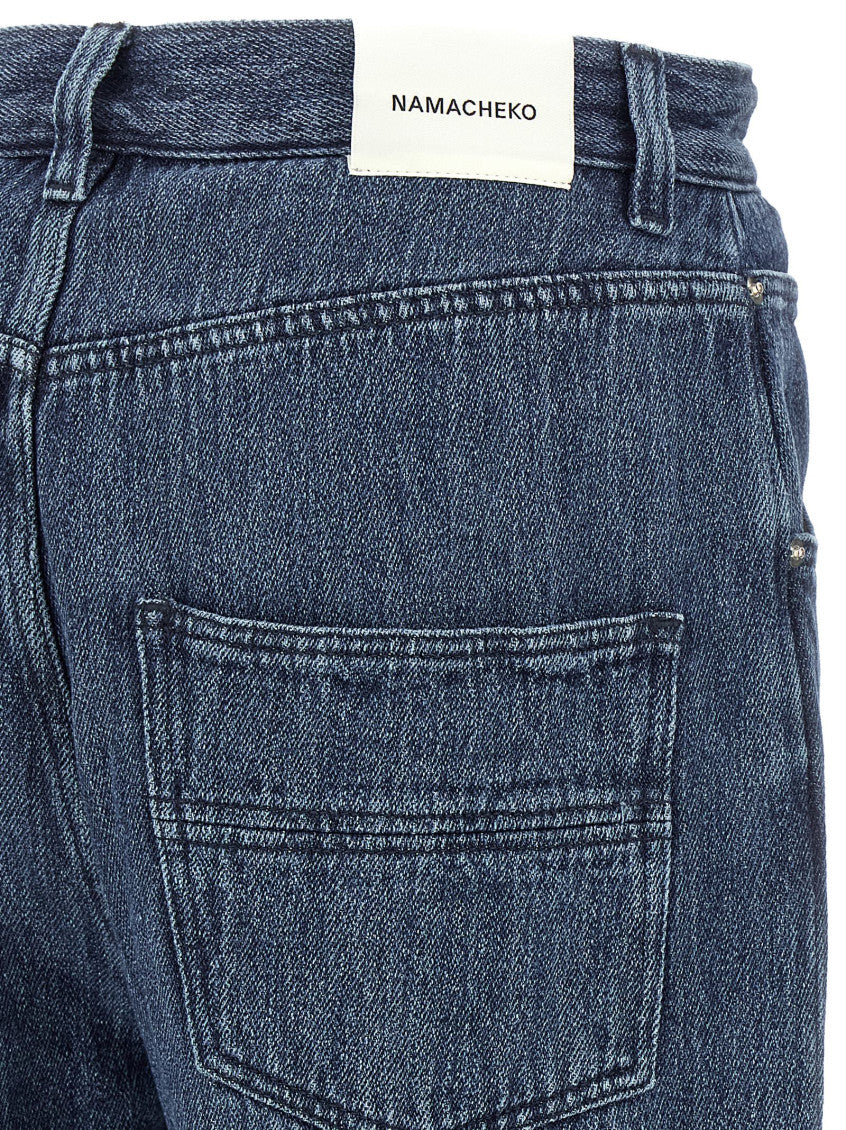 Blue Mid Rise Jeans 4