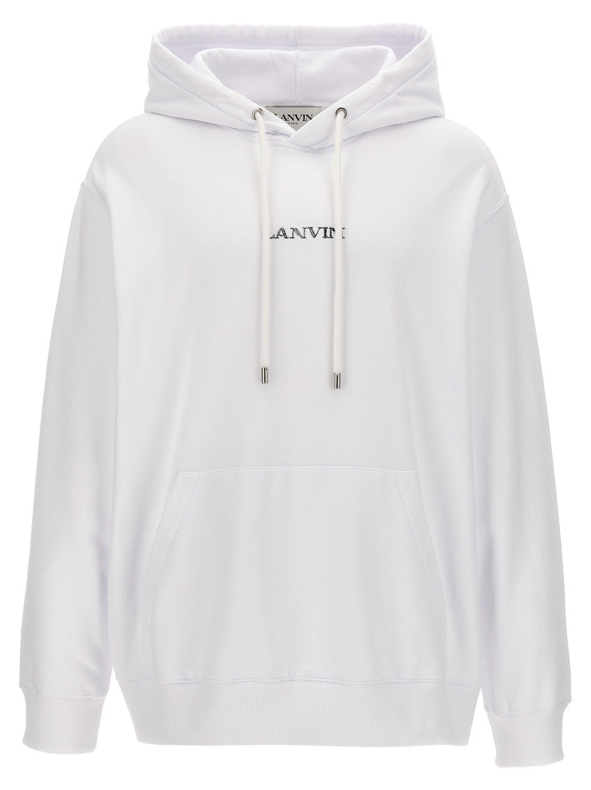 White Logo Oversized Hoodie 1