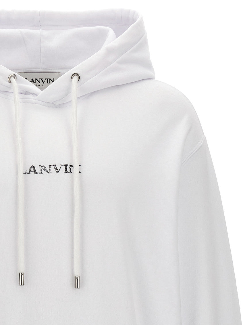 White Logo Oversized Hoodie 3