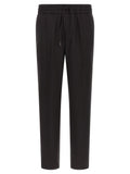 Black Straight Drawstring Pants 1