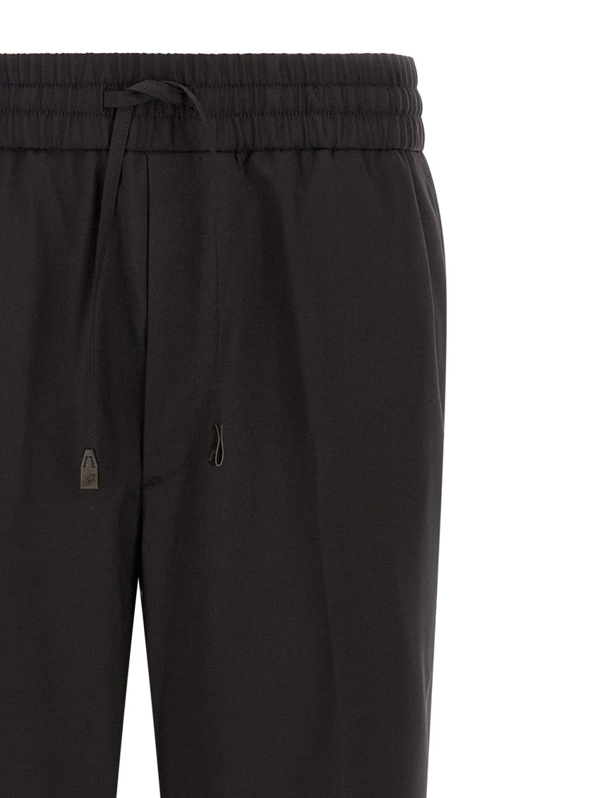 Black Straight Drawstring Pants 3