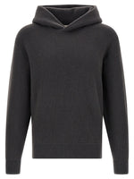 Grey Knitted Hood Sweater 1