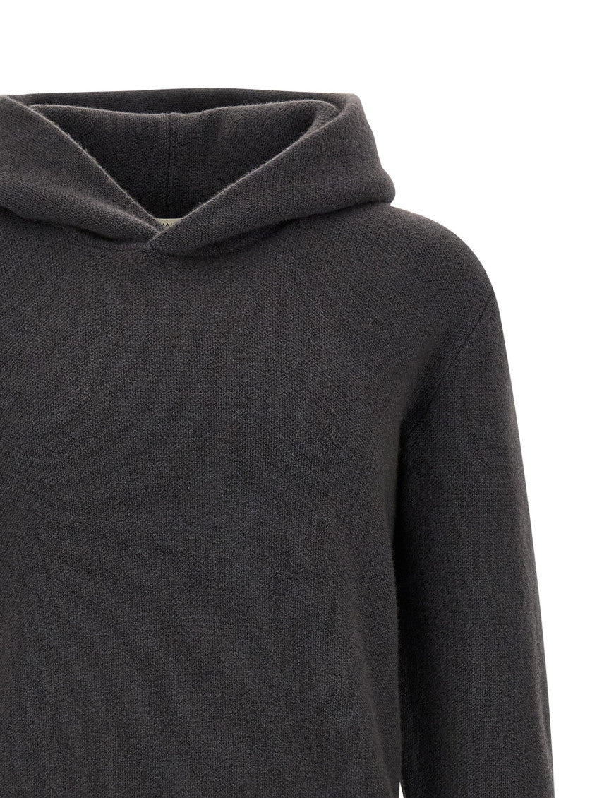 Grey Knitted Hood Sweater 3