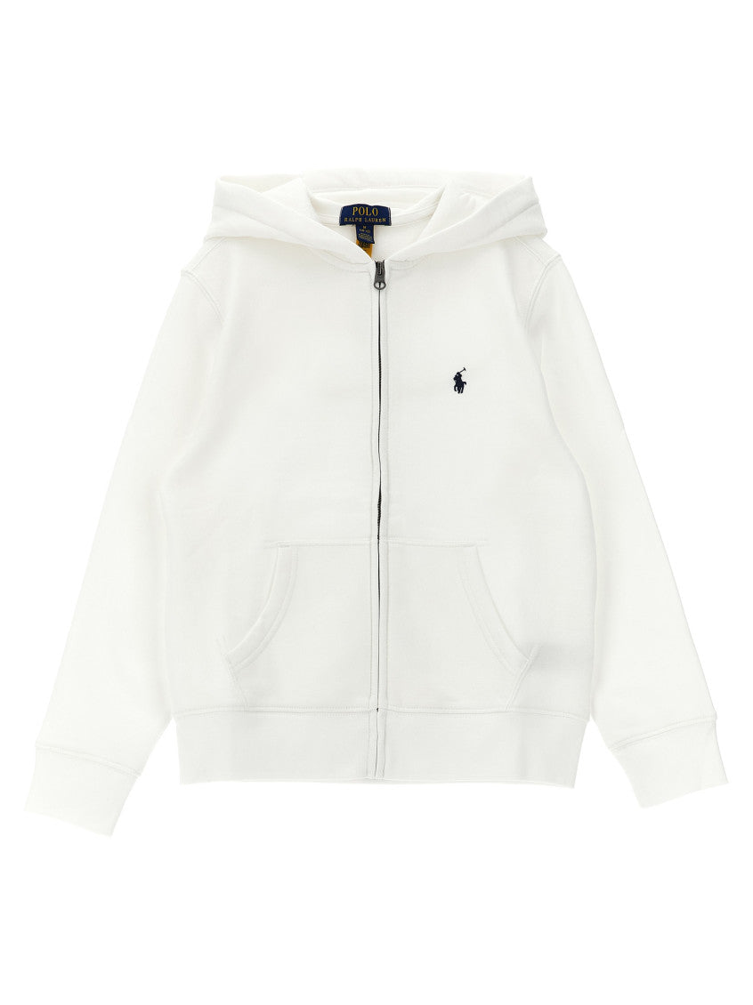 Kids White Logo Hoodie 1