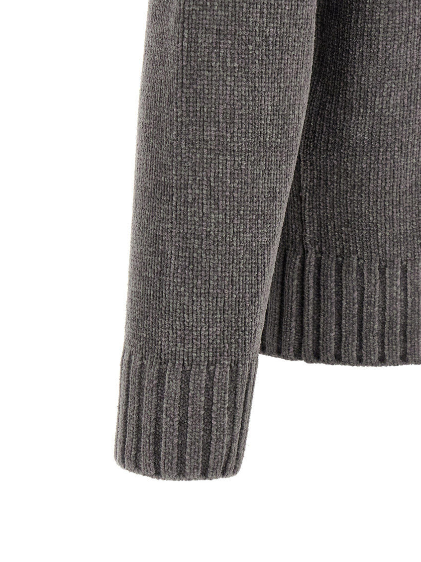 Dark Grey Knitted Sweater 4