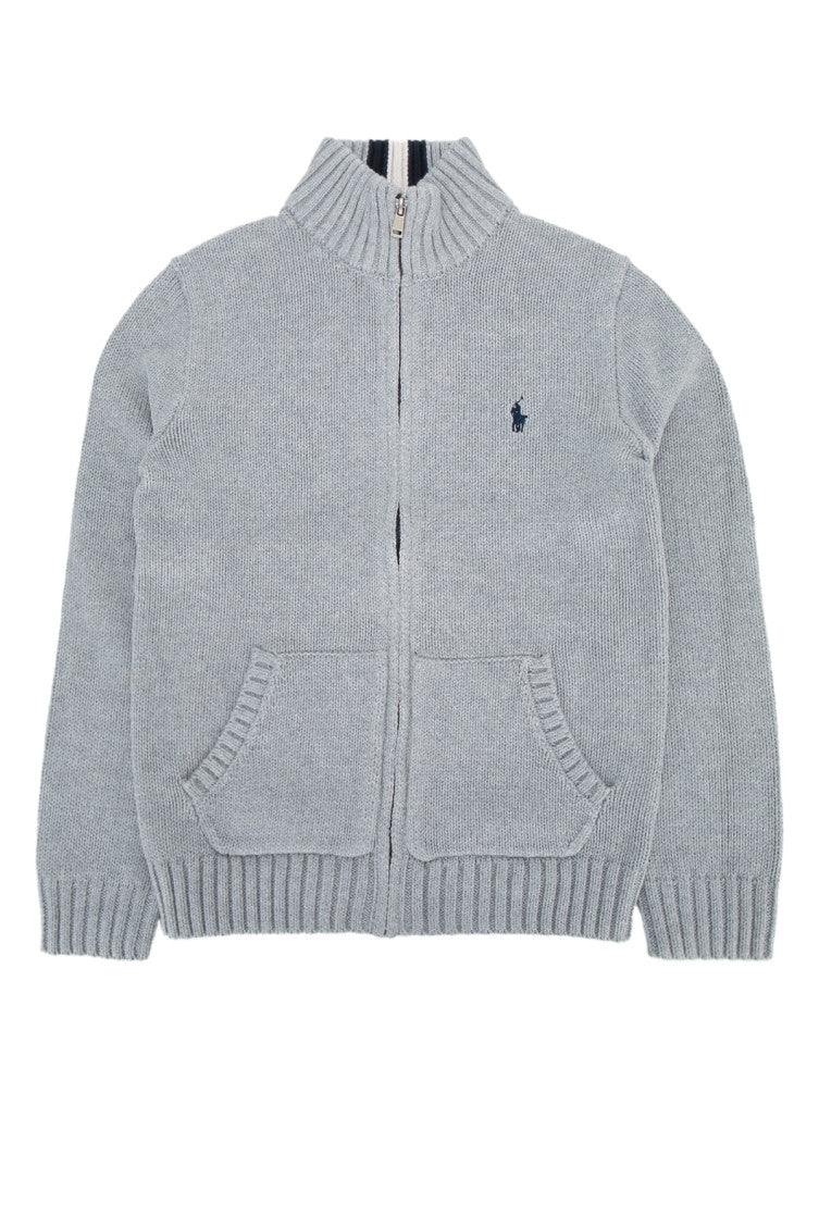 Kids Grey Knitted Sweatshirt 1