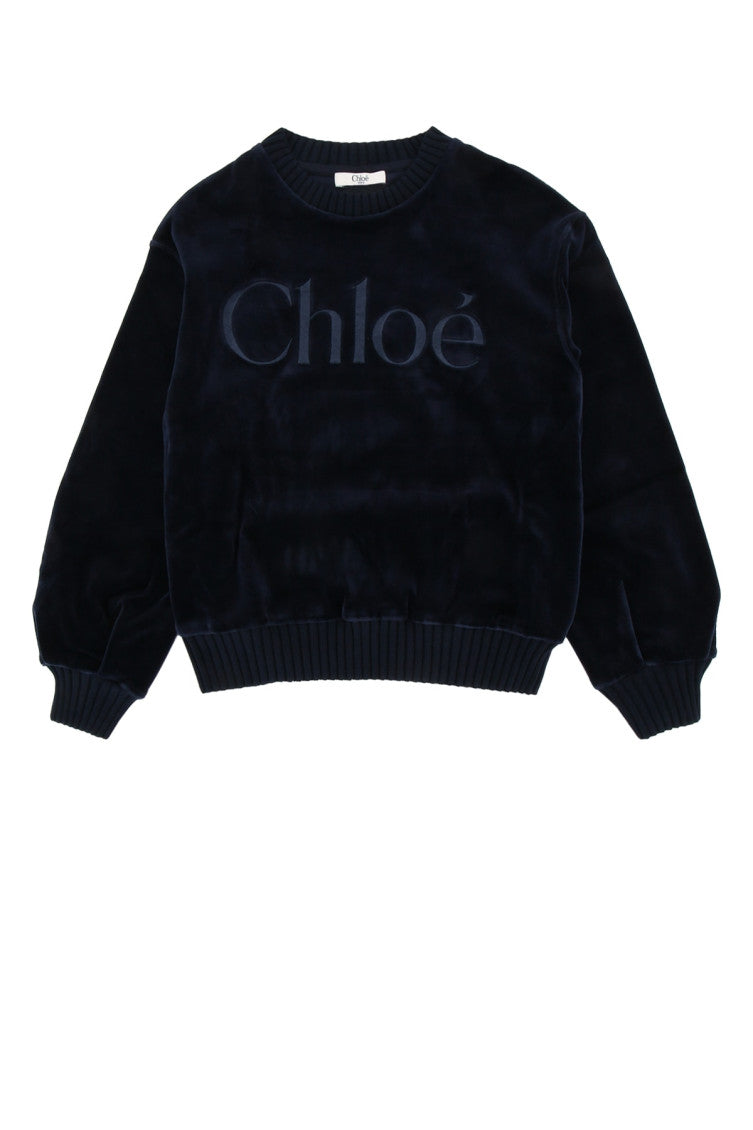 Kids Navy Blue Logo Sweatshirt 1