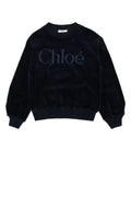 Kids Navy Blue Logo Sweatshirt 1
