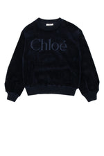 Kids Navy Blue Logo Sweatshirt 1