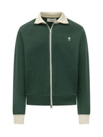 Green Logo Zip-Up Sweatshirt 1