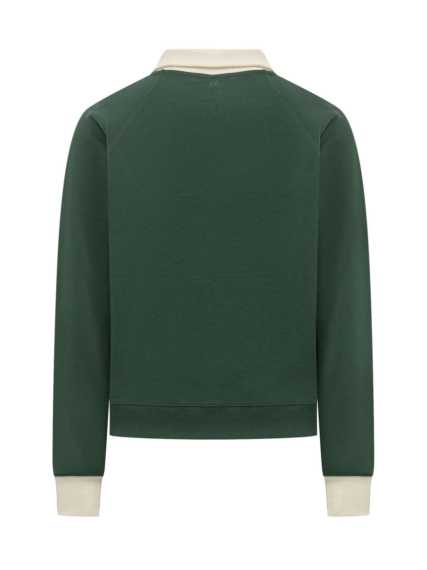 Green Logo Zip-Up Sweatshirt 2