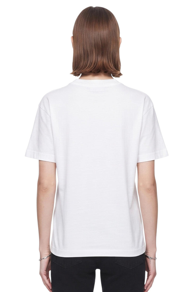 White Crew Neck T-Shirt 2
