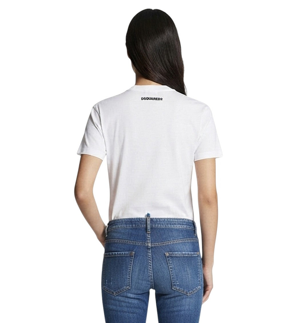 White Crew Neck T-Shirt 2