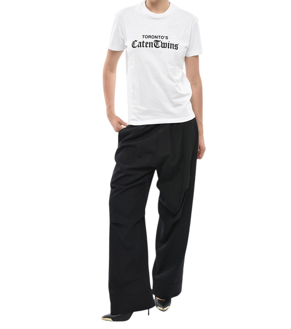 White Crew Neck T-Shirt 3