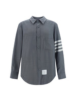 Grey Regular Stripes Shirt 1