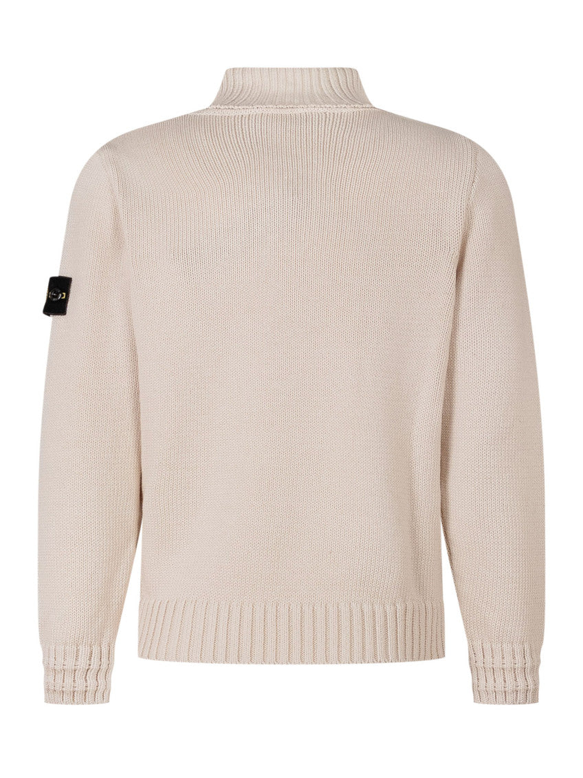 Kids Beige High-neck Sweater 2