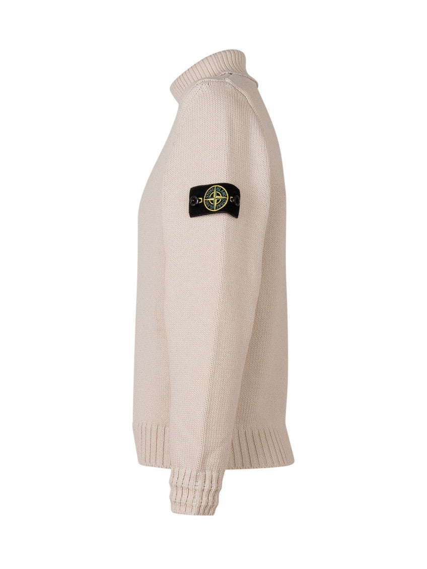 Kids Beige High-neck Sweater 3