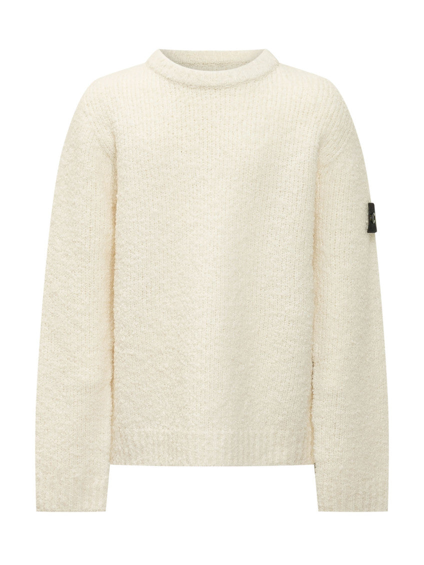 Kids White Knitted Sweater 1