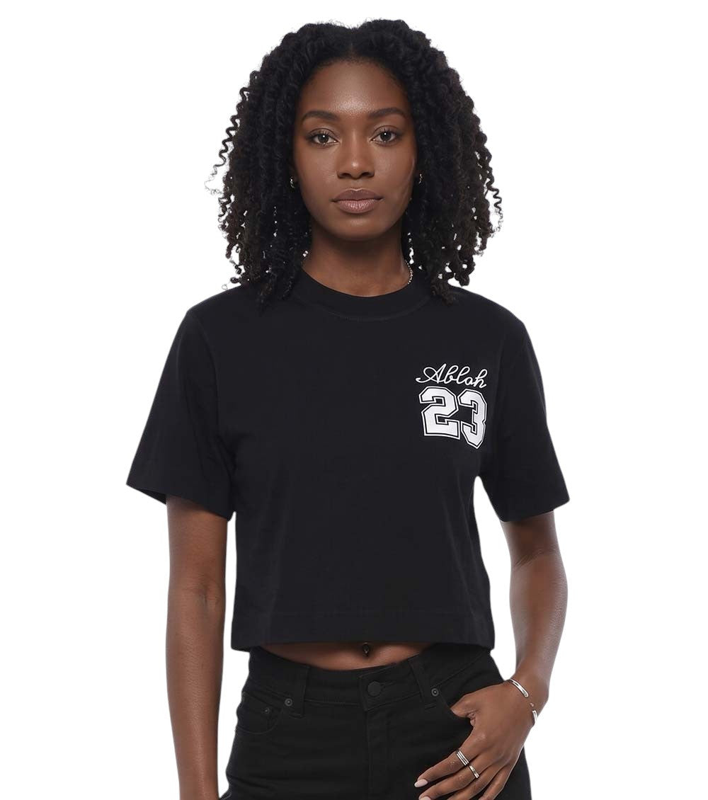 Black Cropped T-Shirt 1