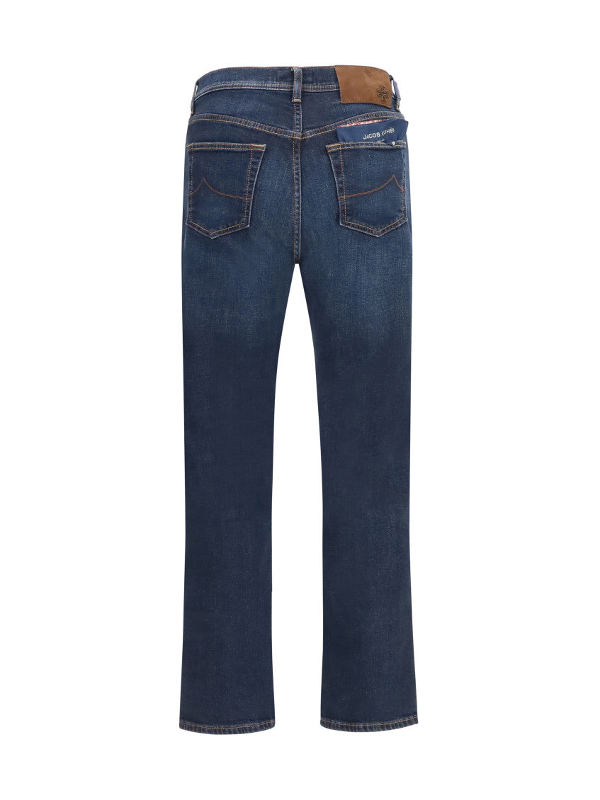 Blue Mid Rise Jeans 2