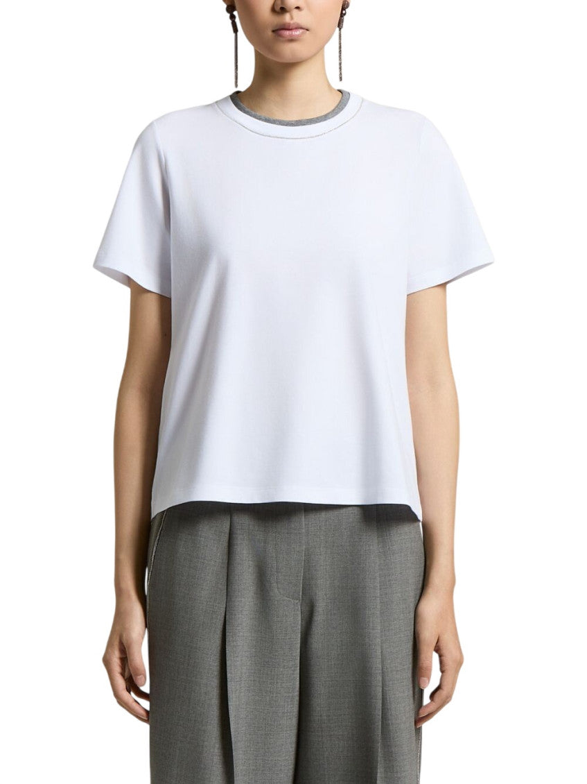 White Crew Neck T-Shirt 1
